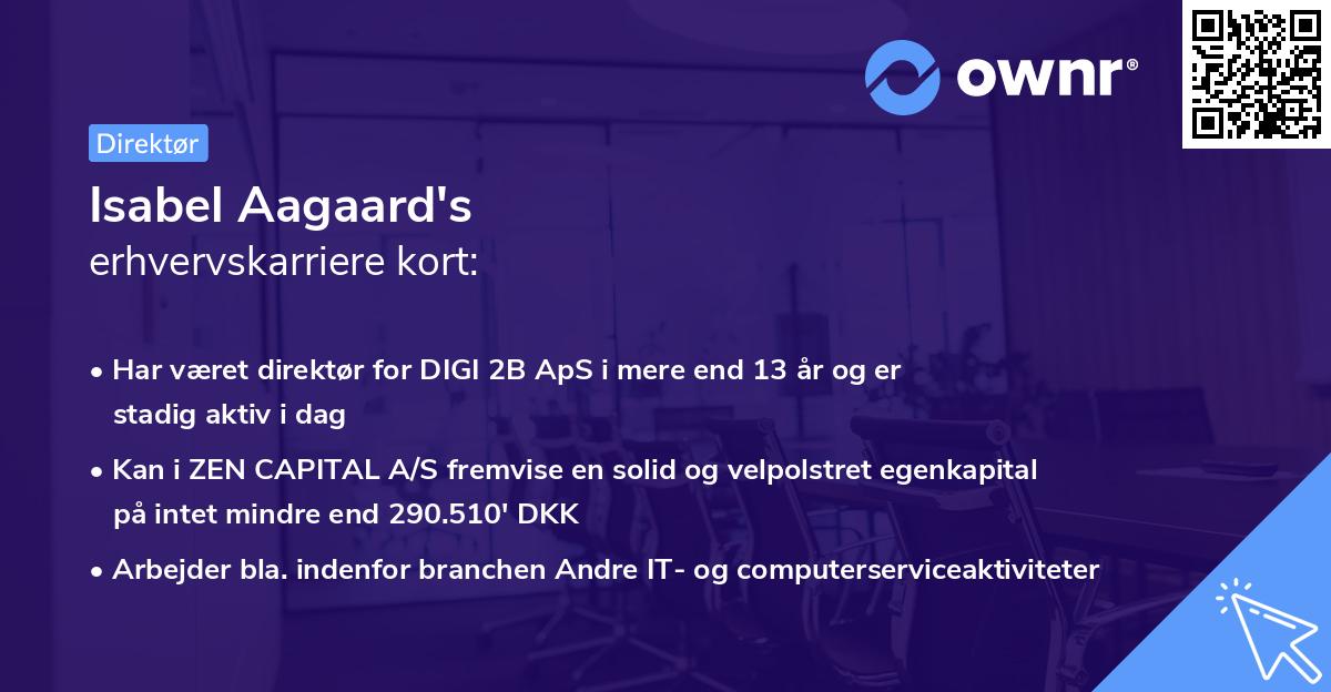 Isabel Aagaard's erhvervskarriere kort