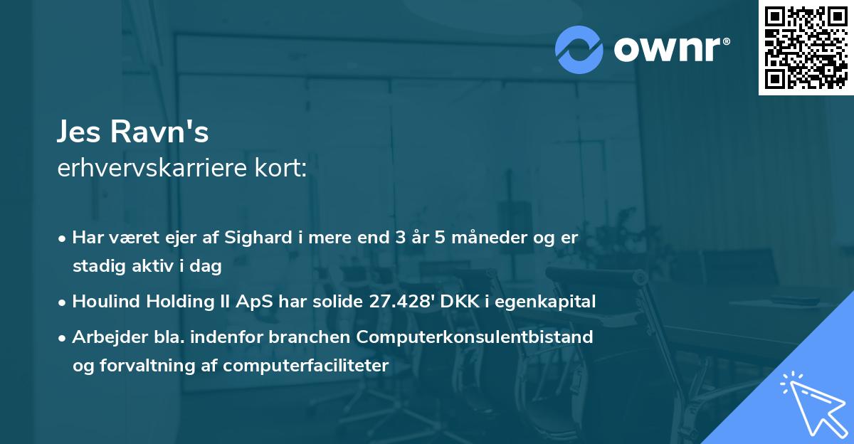 Jes Ravn's erhvervskarriere kort