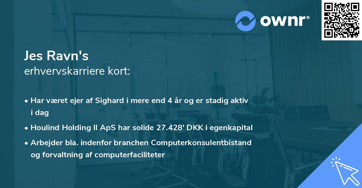 Jes Ravn's erhvervskarriere kort