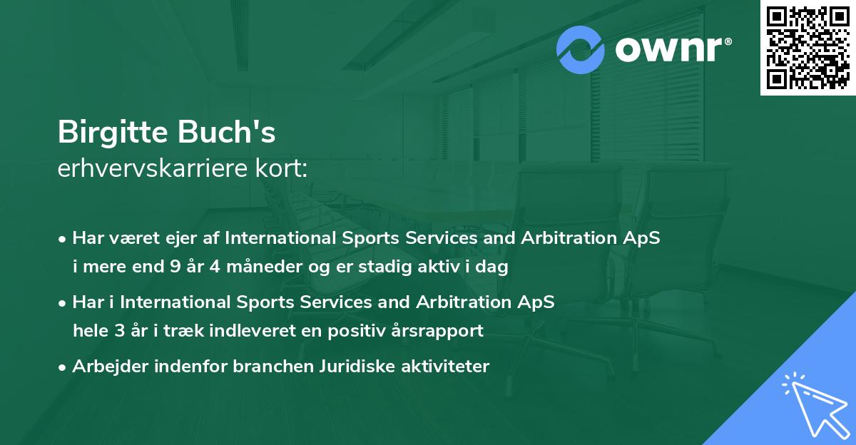 Birgitte Buch's erhvervskarriere kort