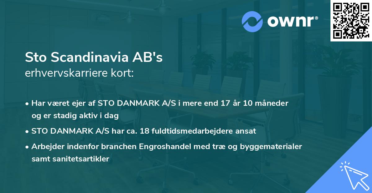 Sto Scandinavia AB's erhvervskarriere kort