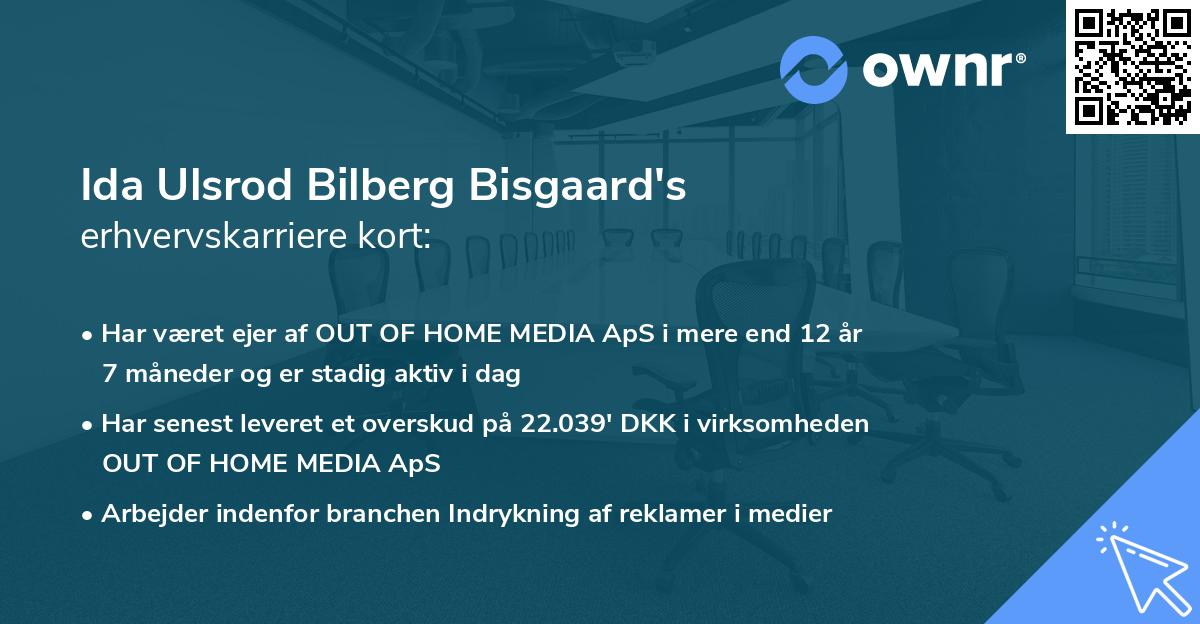 Ida Ulsrod Bilberg Bisgaard's erhvervskarriere kort