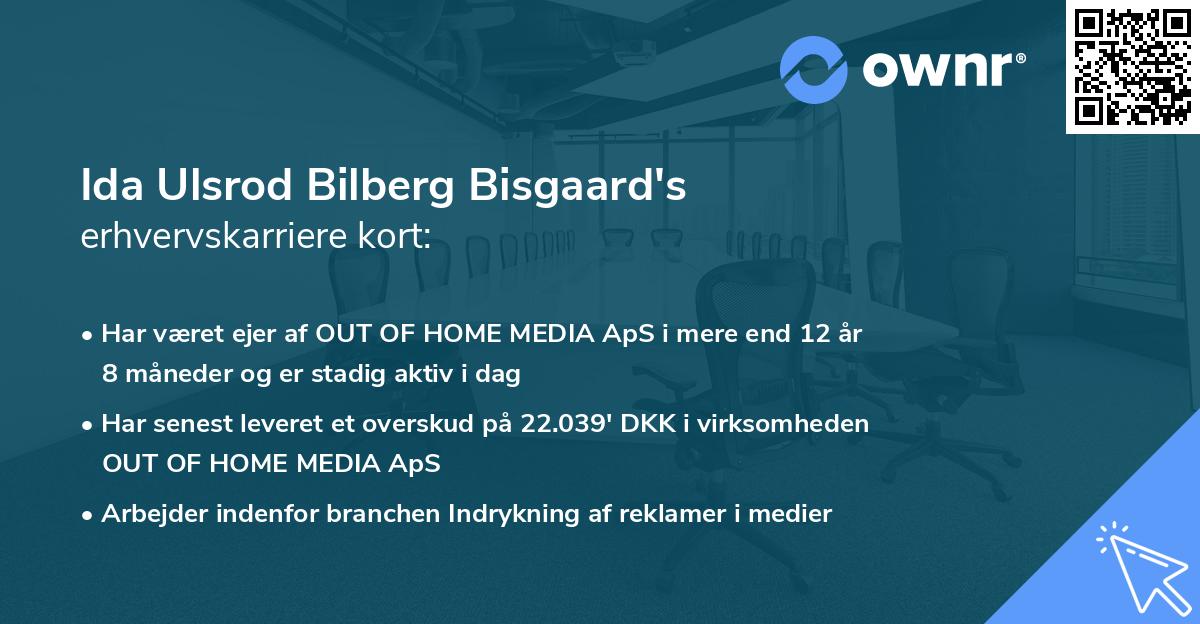 Ida Ulsrod Bilberg Bisgaard's erhvervskarriere kort