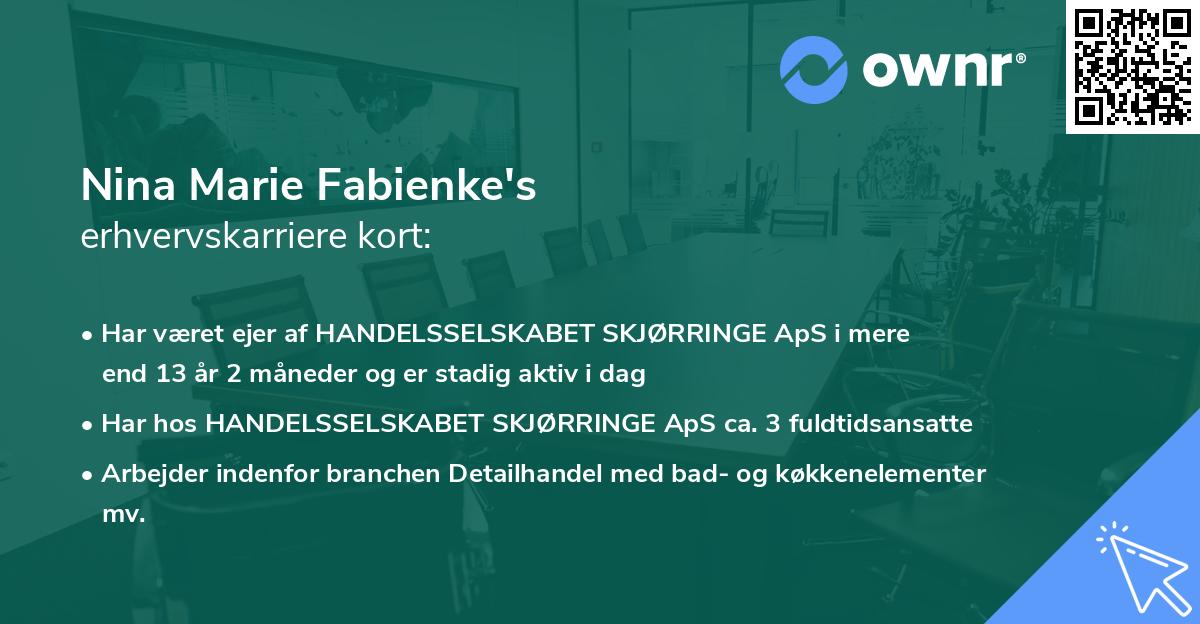 Nina Marie Fabienke's erhvervskarriere kort