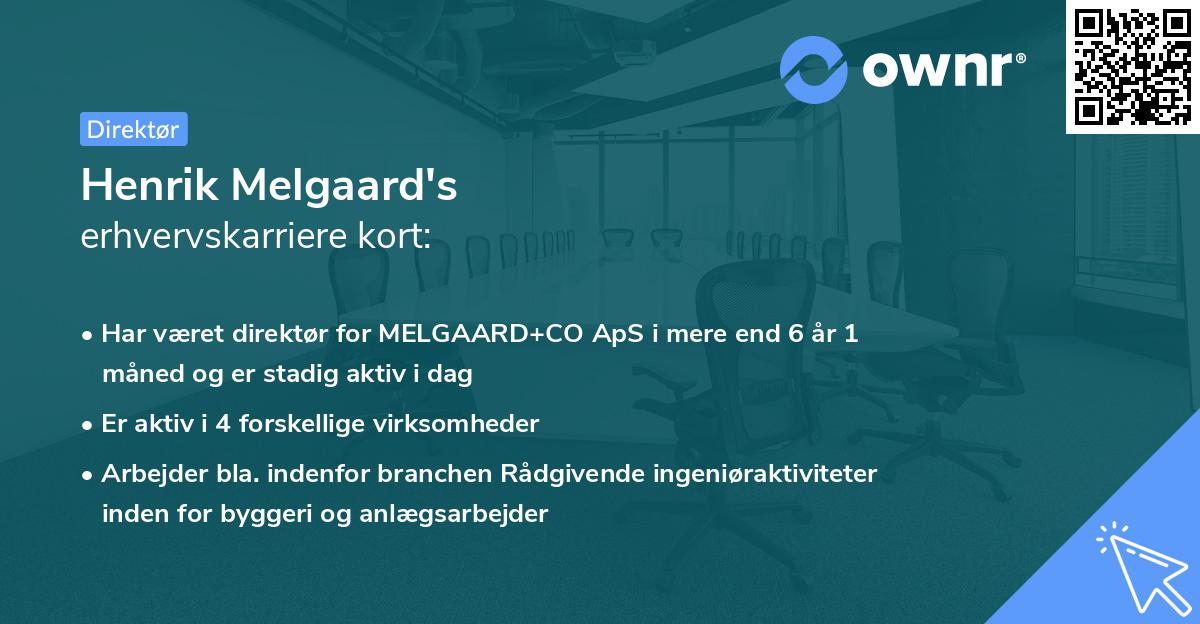 Henrik Melgaard's erhvervskarriere kort