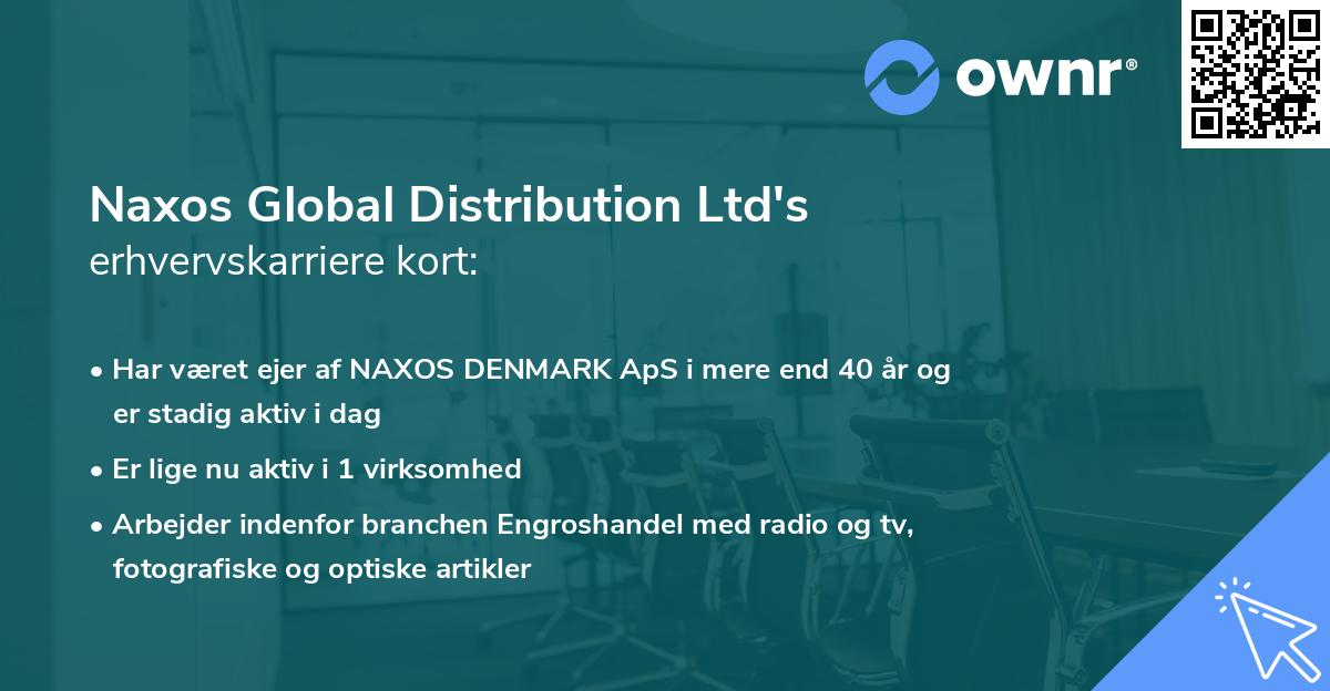 Naxos Global Distribution Ltd's erhvervskarriere kort