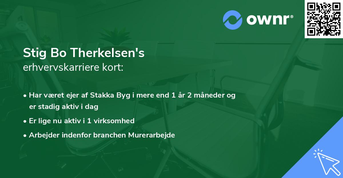 Stig Bo Therkelsen's erhvervskarriere kort
