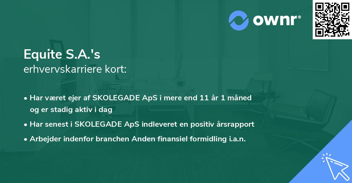 Equite S.A.'s erhvervskarriere kort
