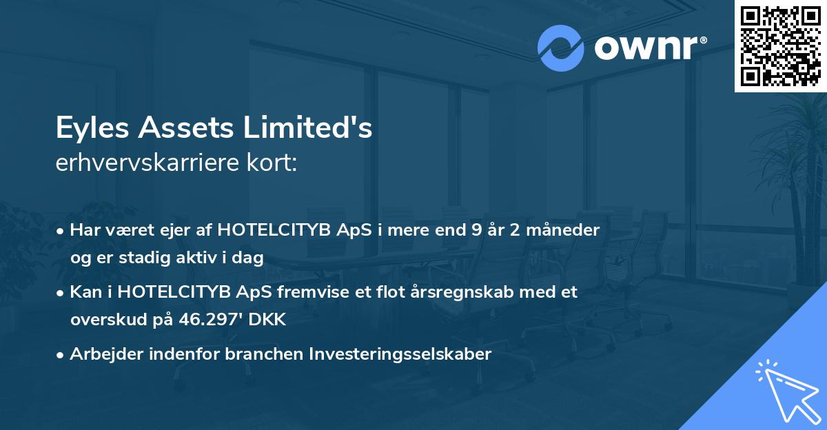 Eyles Assets Limited's erhvervskarriere kort