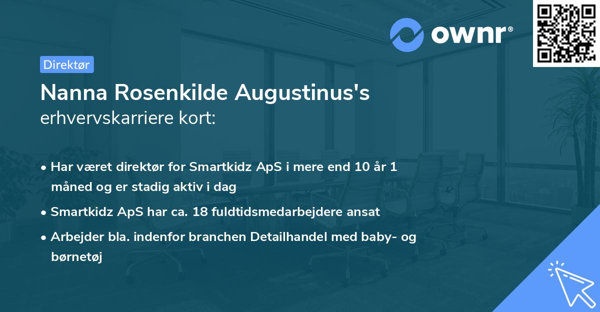 Nanna Rosenkilde Augustinus's erhvervskarriere kort