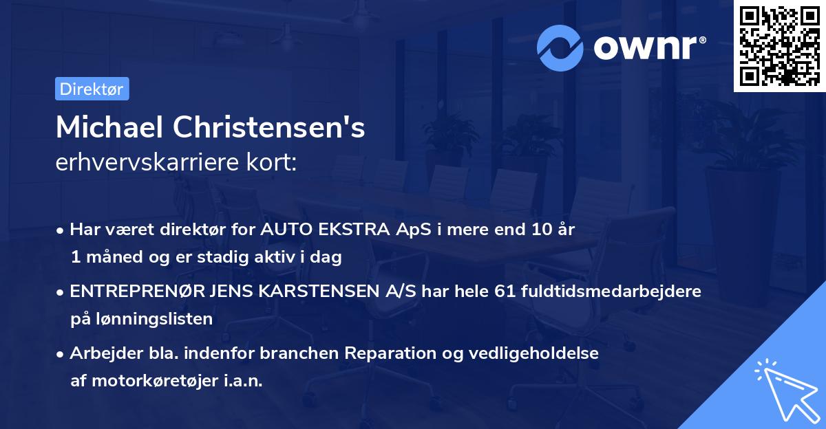 Michael Christensen's erhvervskarriere kort