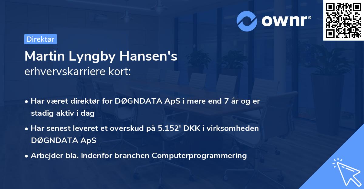Martin Lyngby Hansen's erhvervskarriere kort