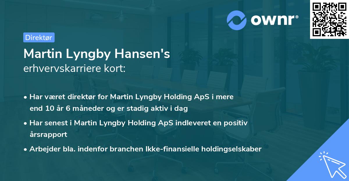 Martin Lyngby Hansen's erhvervskarriere kort