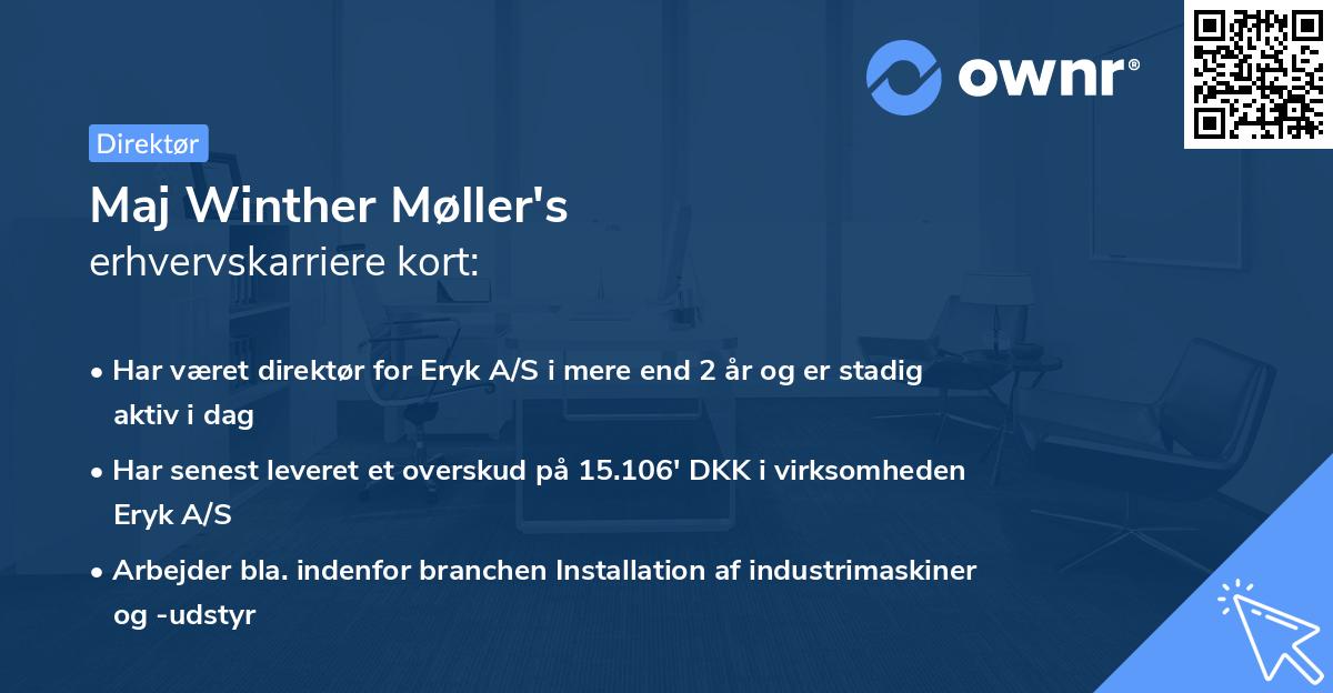 Maj Winther Møller's erhvervskarriere kort
