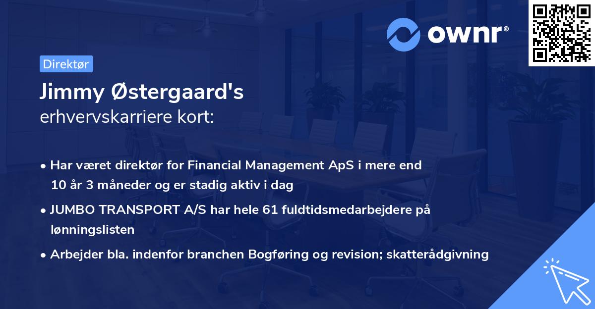 Jimmy Østergaard's erhvervskarriere kort