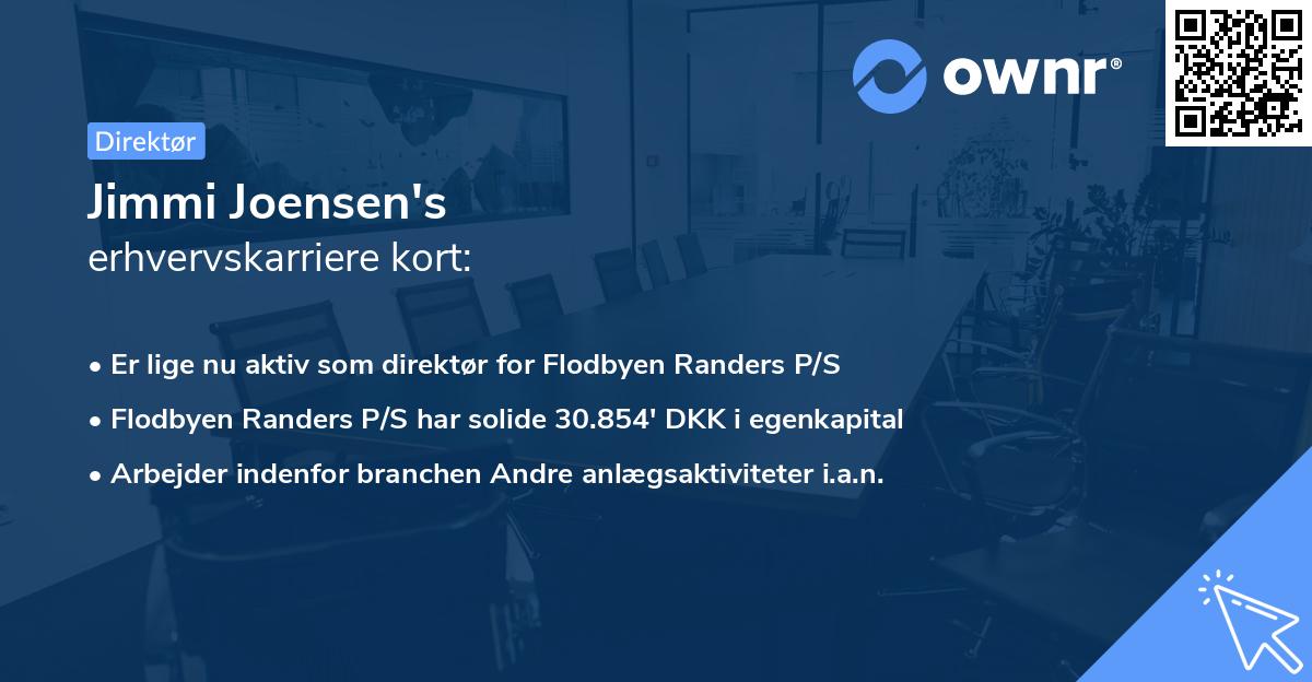 Jimmi Joensen's erhvervskarriere kort