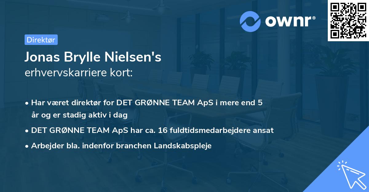 Jonas Brylle Nielsen's erhvervskarriere kort