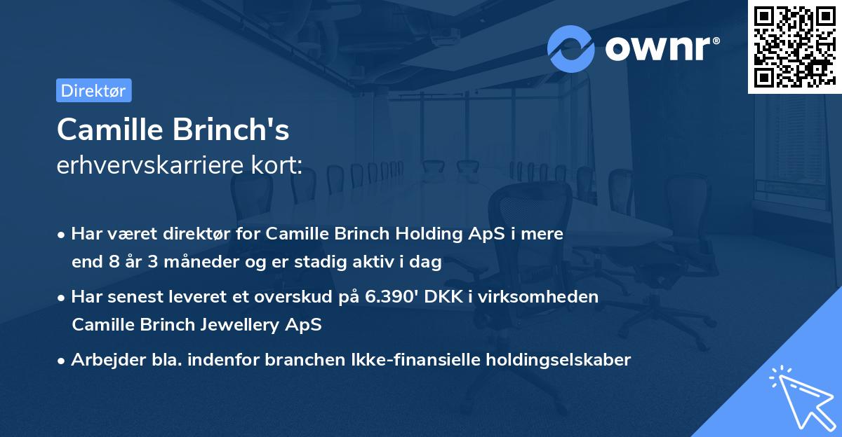 Camille Brinch's erhvervskarriere kort