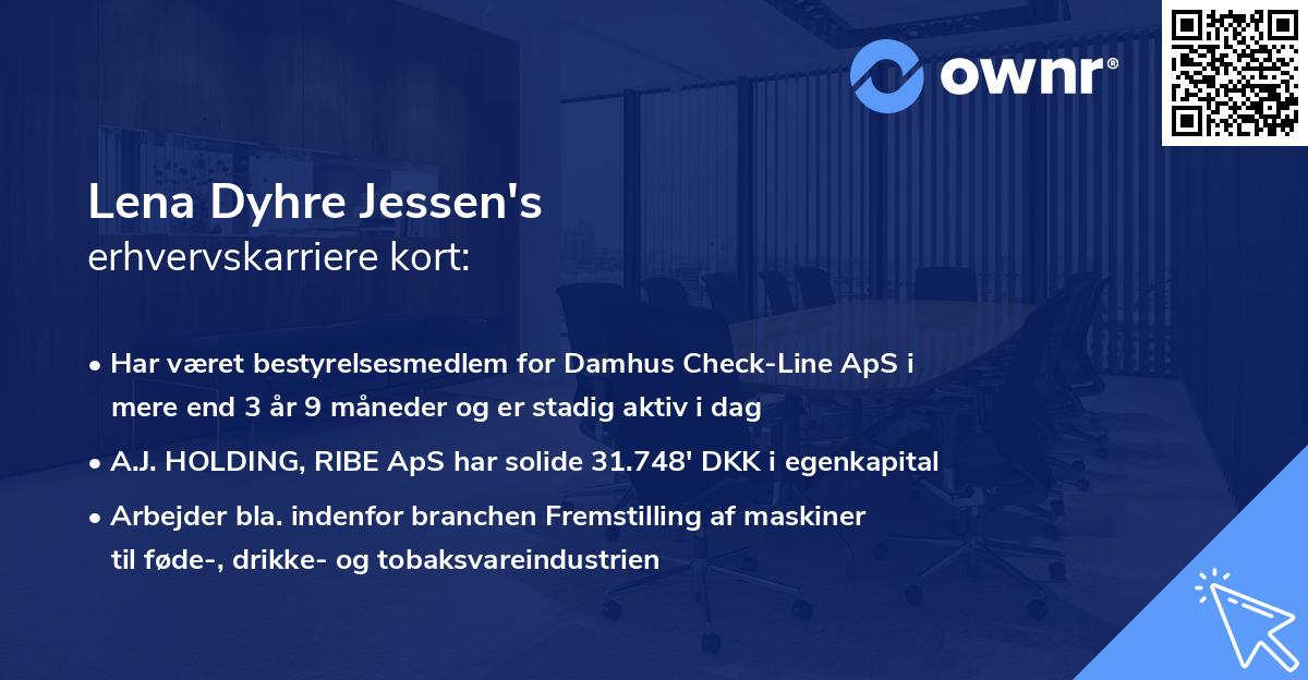 Lena Dyhre Jessen's erhvervskarriere kort