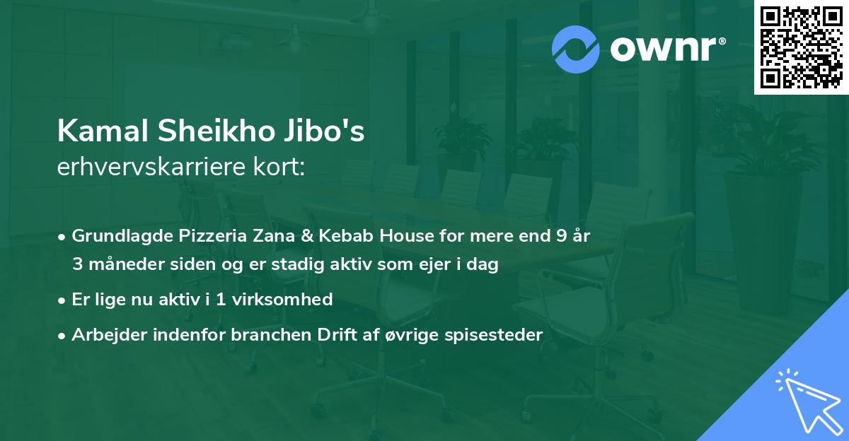 Kamal Sheikho Jibo's erhvervskarriere kort