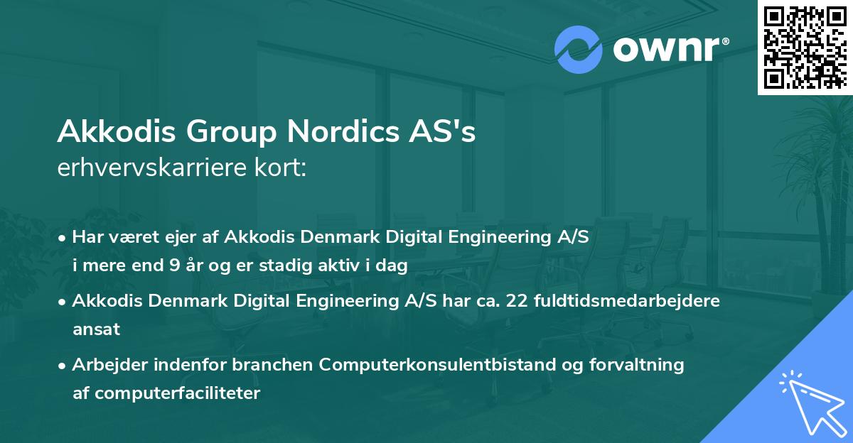 Akkodis Group Nordics AS's erhvervskarriere kort