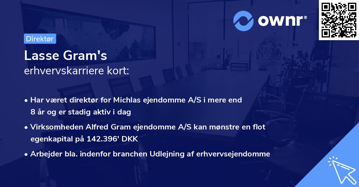 Lasse Gram's erhvervskarriere kort