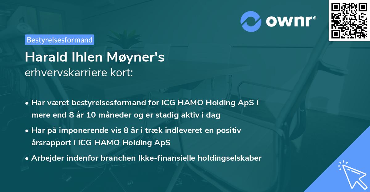 Harald Ihlen Møyner's erhvervskarriere kort