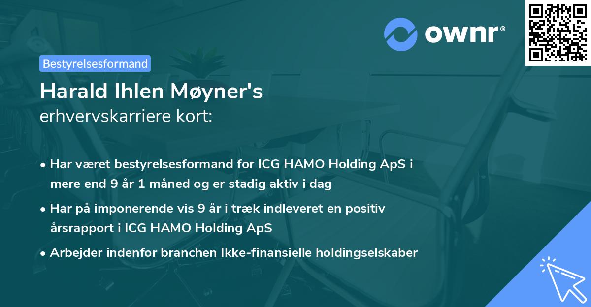 Harald Ihlen Møyner's erhvervskarriere kort
