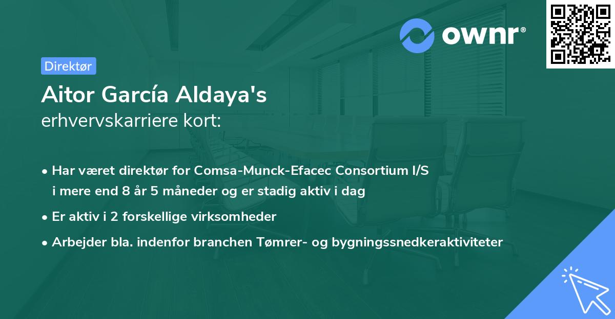 Aitor García Aldaya's erhvervskarriere kort