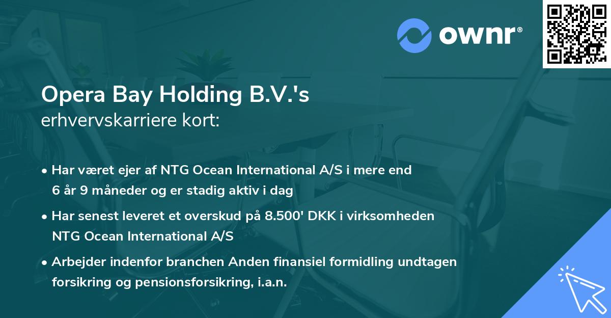 Opera Bay Holding B.V.'s erhvervskarriere kort