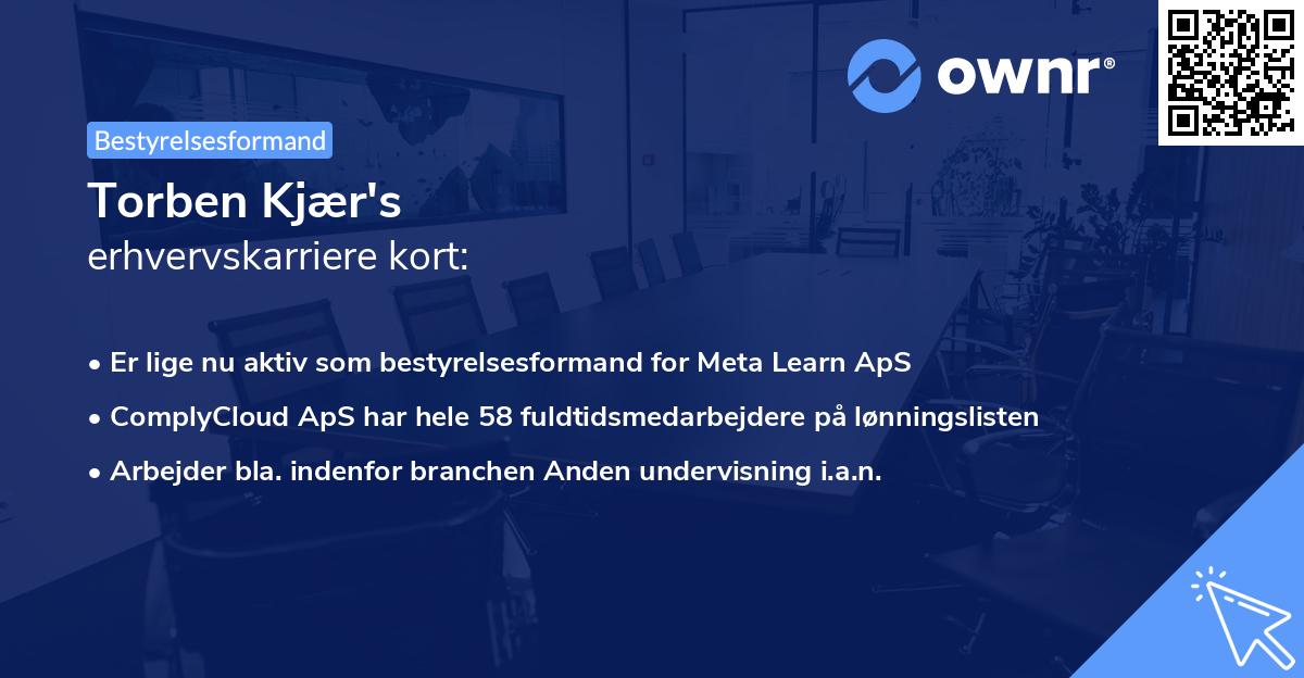 Torben Kjær's erhvervskarriere kort
