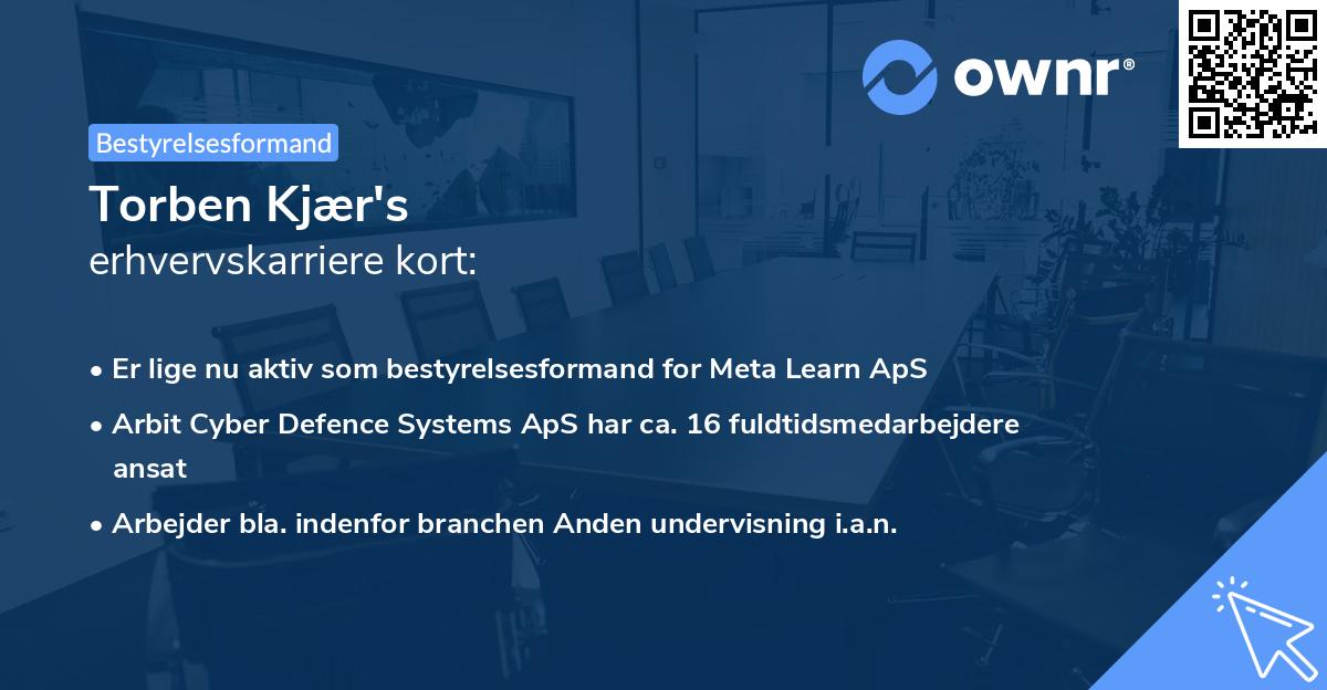 Torben Kjær's erhvervskarriere kort