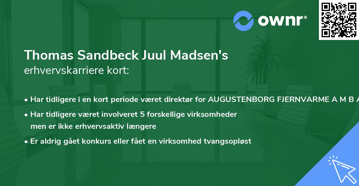 Thomas Sandbeck Juul Madsen's erhvervskarriere kort