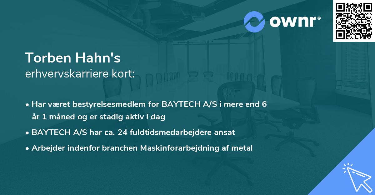 Torben Hahn's erhvervskarriere kort