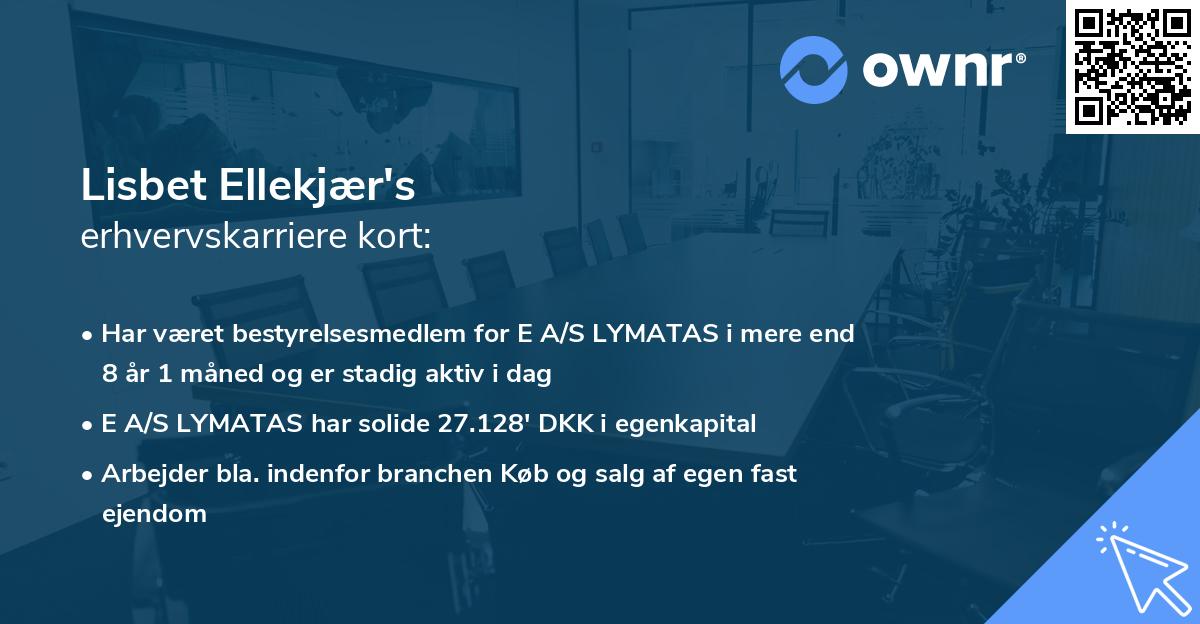 Lisbet Ellekjær's erhvervskarriere kort