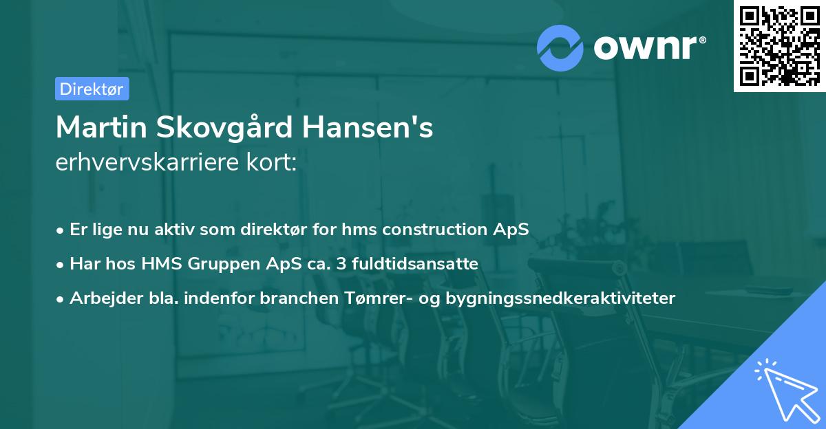 Martin Skovgård Hansen's erhvervskarriere kort