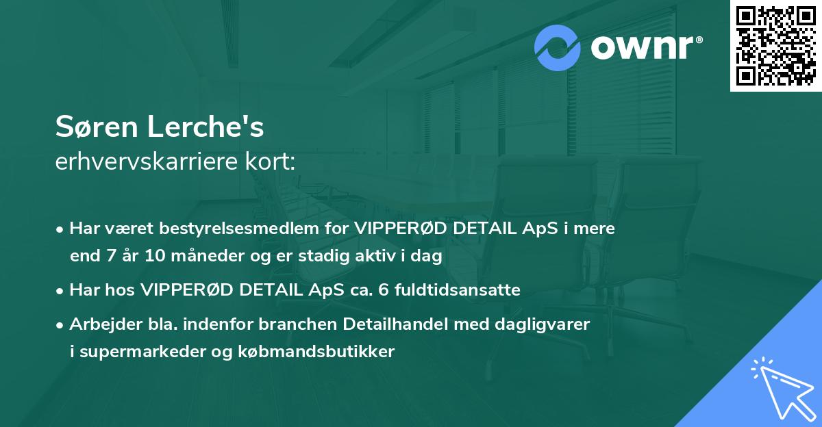 Søren Lerche's erhvervskarriere kort