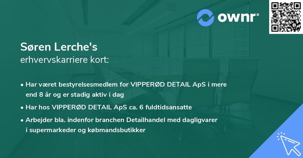 Søren Lerche's erhvervskarriere kort