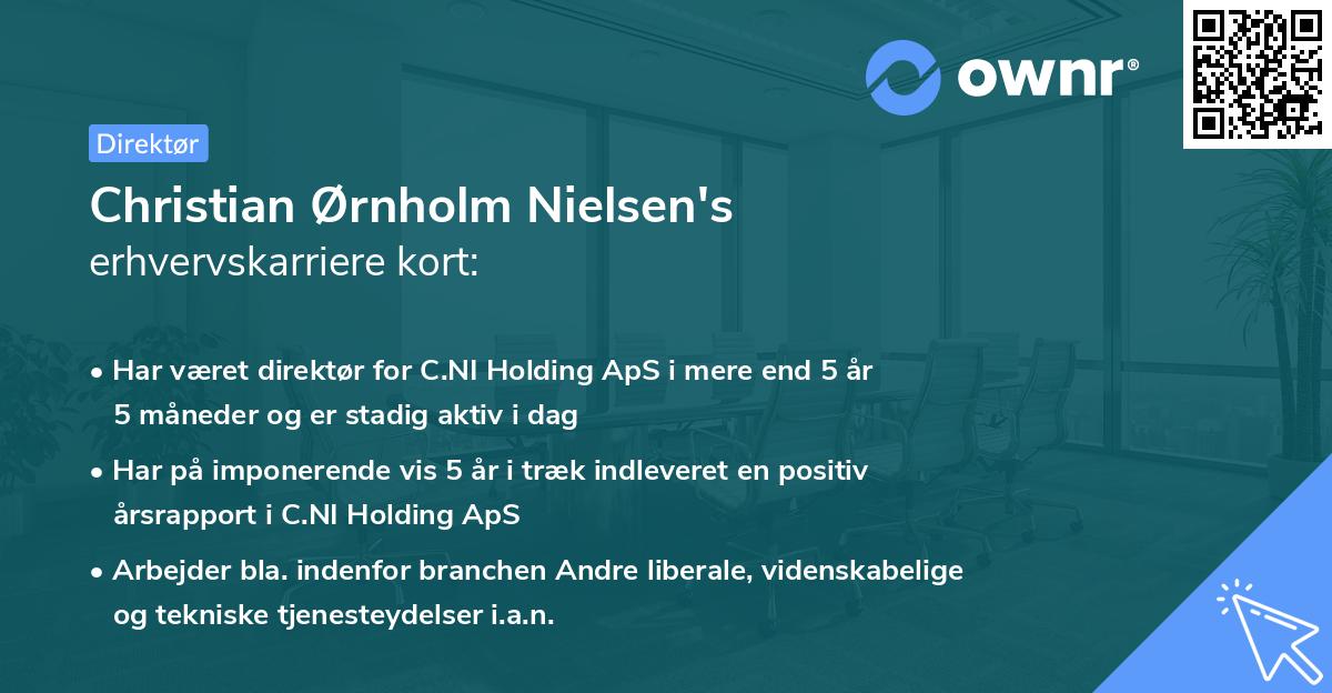 Christian Ørnholm Nielsen's erhvervskarriere kort