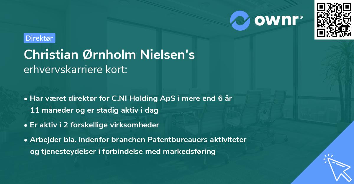 Christian Ørnholm Nielsen's erhvervskarriere kort