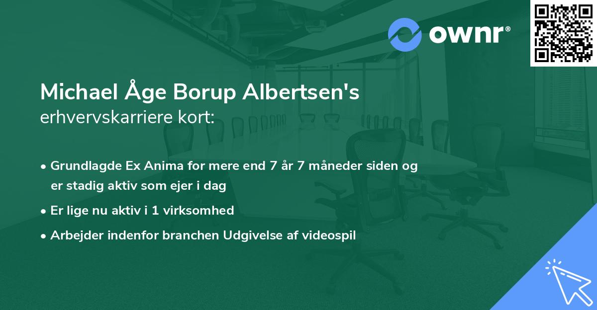 Michael Åge Borup Albertsen's erhvervskarriere kort