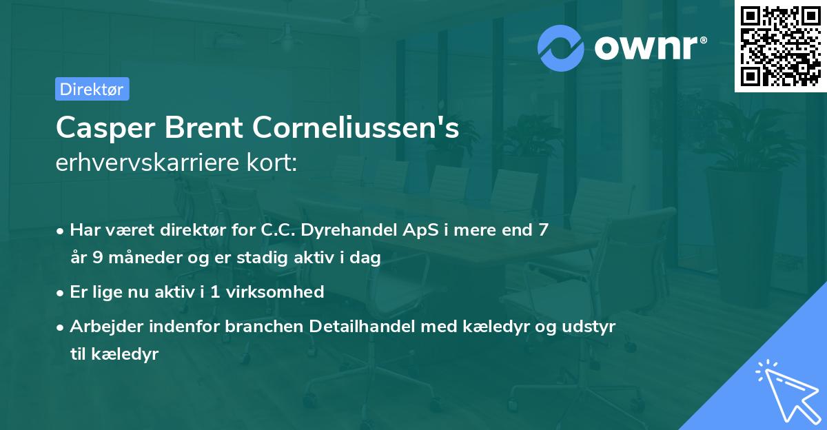 Casper Brent Corneliussen's erhvervskarriere kort