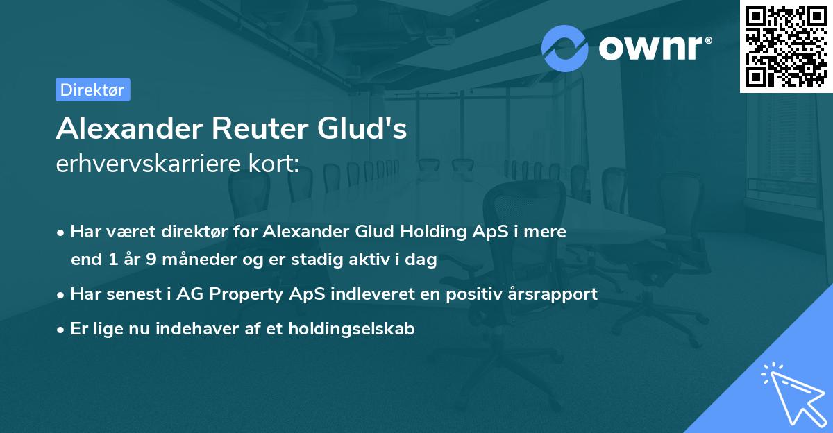 Alexander Reuter Glud's erhvervskarriere kort