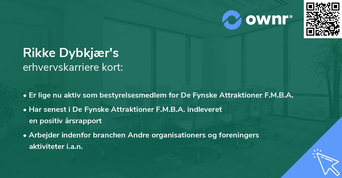 Rikke Dybkjær's erhvervskarriere kort