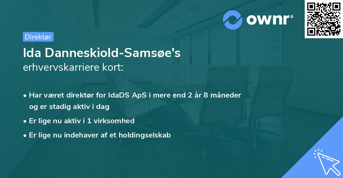 Ida Danneskiold-Samsøe's erhvervskarriere kort