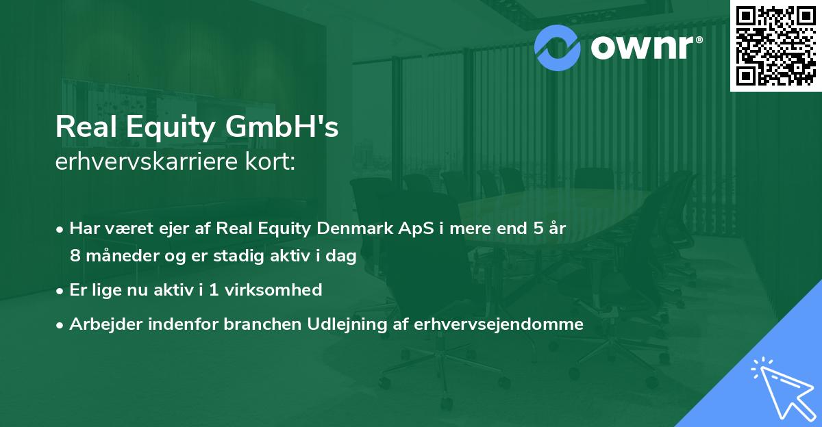 Real Equity GmbH's erhvervskarriere kort