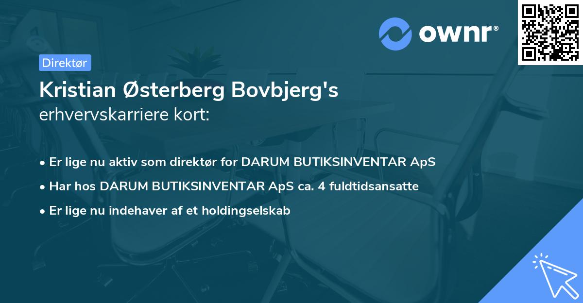 Kristian Østerberg Bovbjerg's erhvervskarriere kort