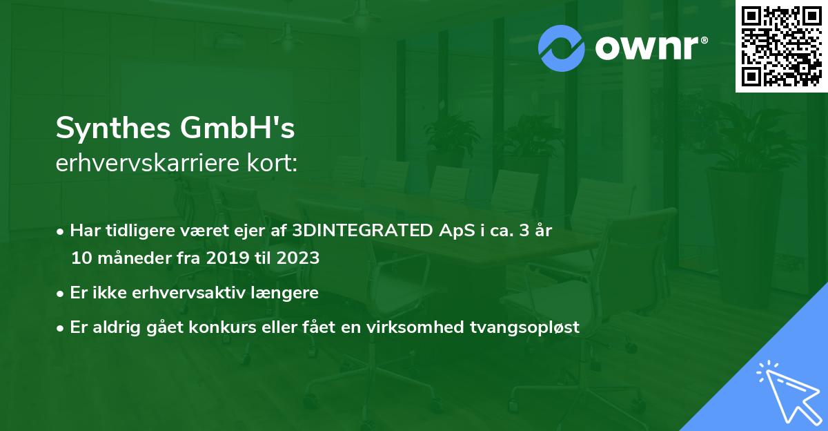 Synthes GmbH's erhvervskarriere kort