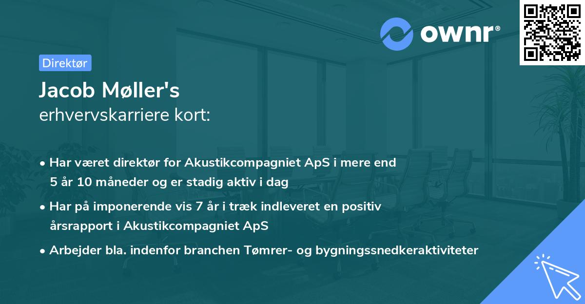 Jacob Møller's erhvervskarriere kort