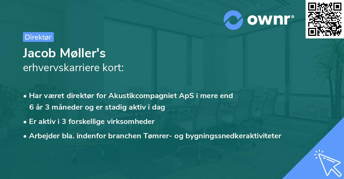 Jacob Møller's erhvervskarriere kort
